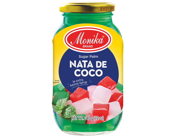 Monika Nata de Coco groen (kokosgelblokjes) op zware siroop) 340 g