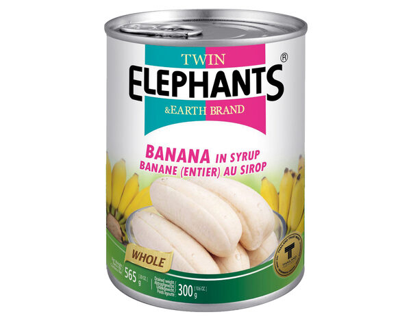 Twin Elephant Earth Bananen (op zware siroop) 565 g