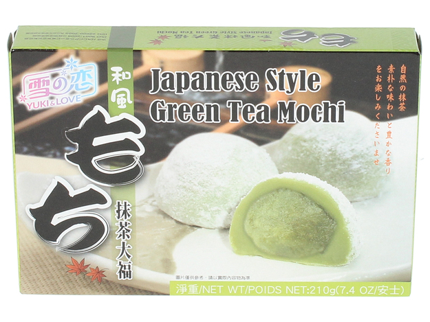 Yuki & Love Mochi Japanse rijstcake groene thee smaak - 210 g