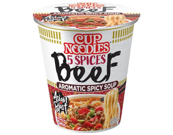 Nissin Instant Cupnoedels Rundvlees 5 Kruiden 63 g