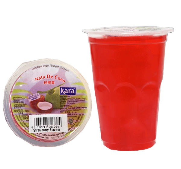 KARA Nata De Coco Strawberry 220 ml