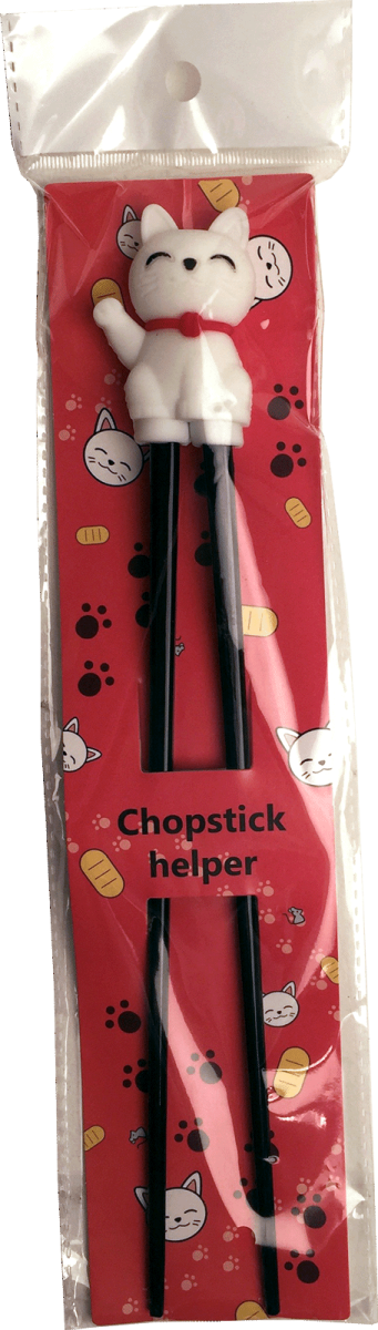 Eetstokjes met eetstokjeshulp - Cat