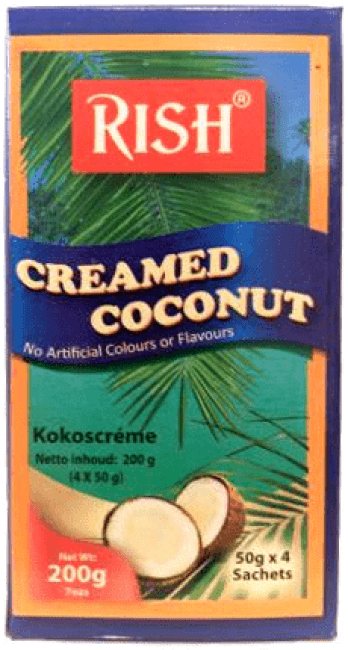 Rish Creamed Coconut 4 x 50 g