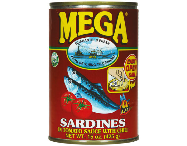 Mega Sardientjes in Tomatensaus Met Chili (Heet) 425 g